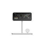 Soporte base de carga inalambrico 3en1 magsafe plata linq carga magnética qi2/ certificación mfi para apple watch