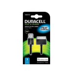 Duracell duracell sync charge cable 1 metre black para for apple iphone/ipad 30 pin devices usb5011a