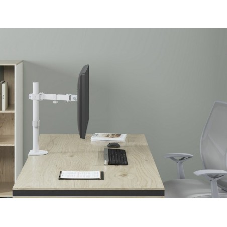 Soporte de mesa equip 650166 para 1 pantalla 17"-32" brazo inclinable y giratorio 360 color blanco