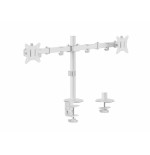 Soporte de mesa equip 650167 para 2 pantallas 17"-32" brazo inclinable y giratorio 360 color blanco