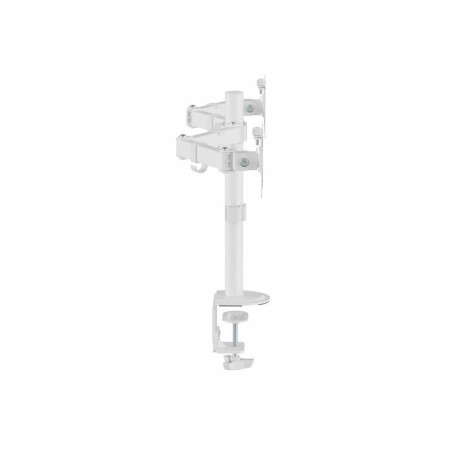 Soporte de mesa equip 650167 para 2 pantallas 17"-32" brazo inclinable y giratorio 360 color blanco