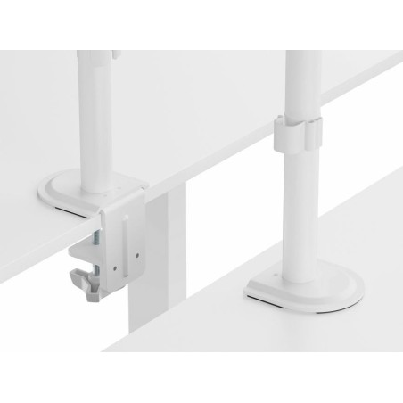 Soporte de mesa equip 650167 para 2 pantallas 17"-32" brazo inclinable y giratorio 360 color blanco