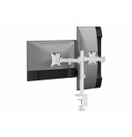 Soporte de mesa equip 650167 para 2 pantallas 17"-32" brazo inclinable y giratorio 360 color blanco