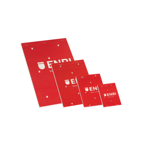 Enri a4 tapa blanda bloc de notas grapado - tamaño a4 - tapa blanda - 80 hojas - rojo