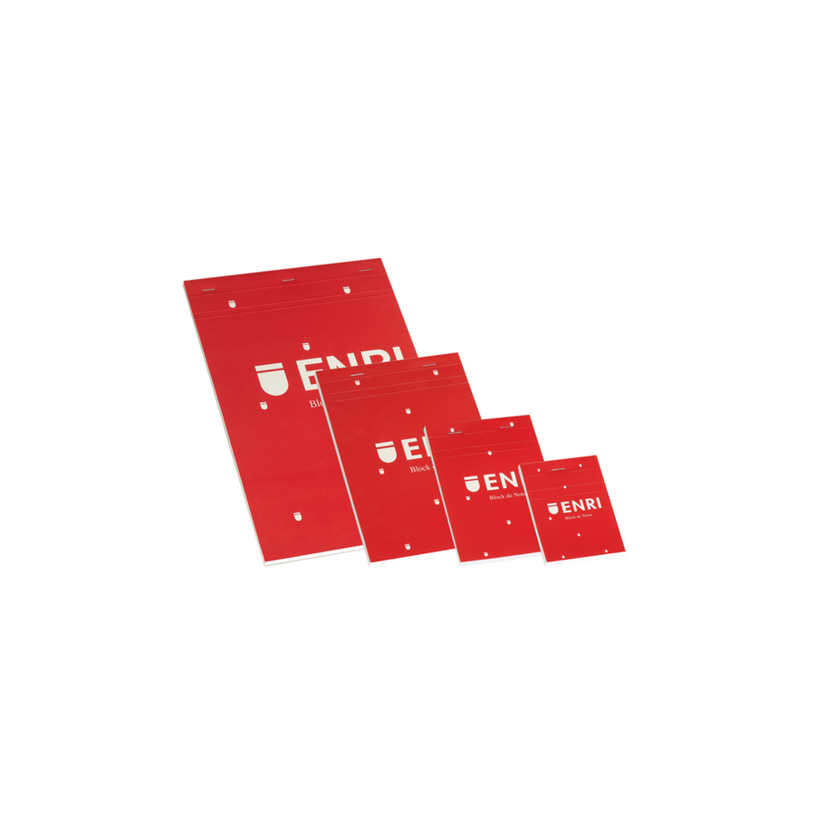 Enri a4 tapa blanda bloc de notas grapado - tamaño a4 - tapa blanda - 80 hojas - rojo