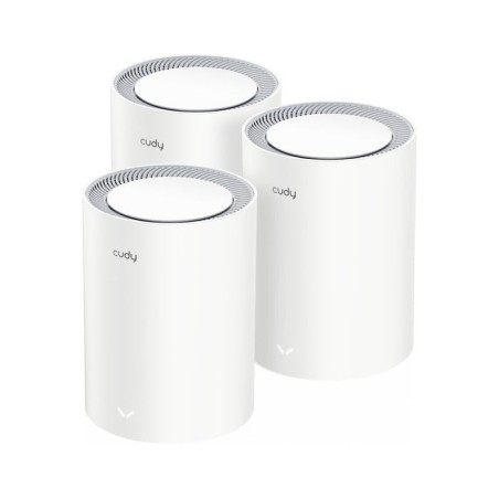 Cudy ax3000 pack de 3 sistemas wifi 6 mesh ax3000 2.5g dual band - admite ancho de banda de 20/40/80/160mhz - 1x puerto