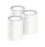 Cudy ax3000 pack de 3 sistemas wifi 6 mesh ax3000 2.5g dual band - admite ancho de banda de 20/40/80/160mhz - 1x puerto