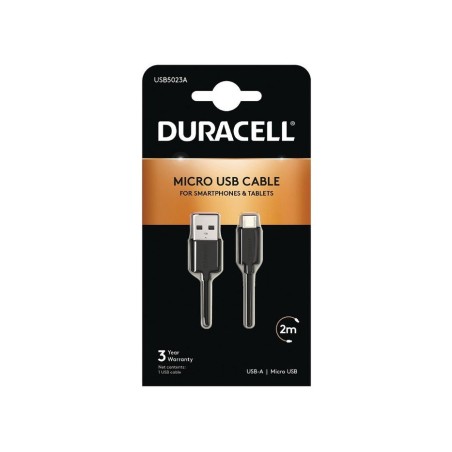 Cable usb duracell usb5023a usb macho microusb macho 2m negro