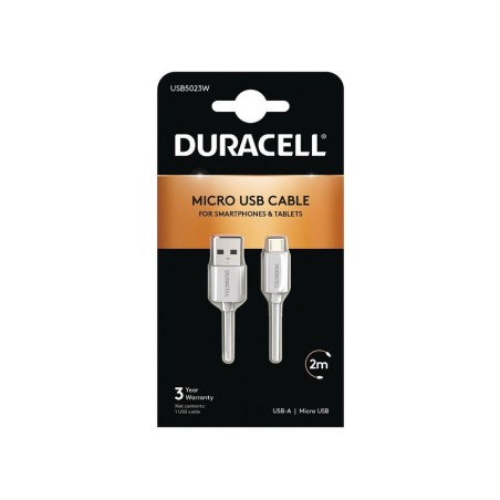 Cable usb 2.0 duracell usb5023w usb macho microusb macho 2m blanco