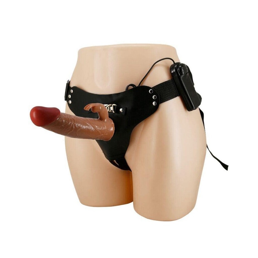 Pretty love - marion harness briefs universal con dildo vibración 19 cm mulato