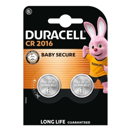 Pack de 2 pilas de botón duracell dl2016b2 3v