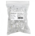 Qoltec 54542 rj45 through connector plug cat5e utp pass through gold plated contacts 100 pieces