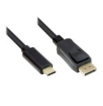 Alcasa gc-m0105 cable 1 m usb tipo c displayport negro