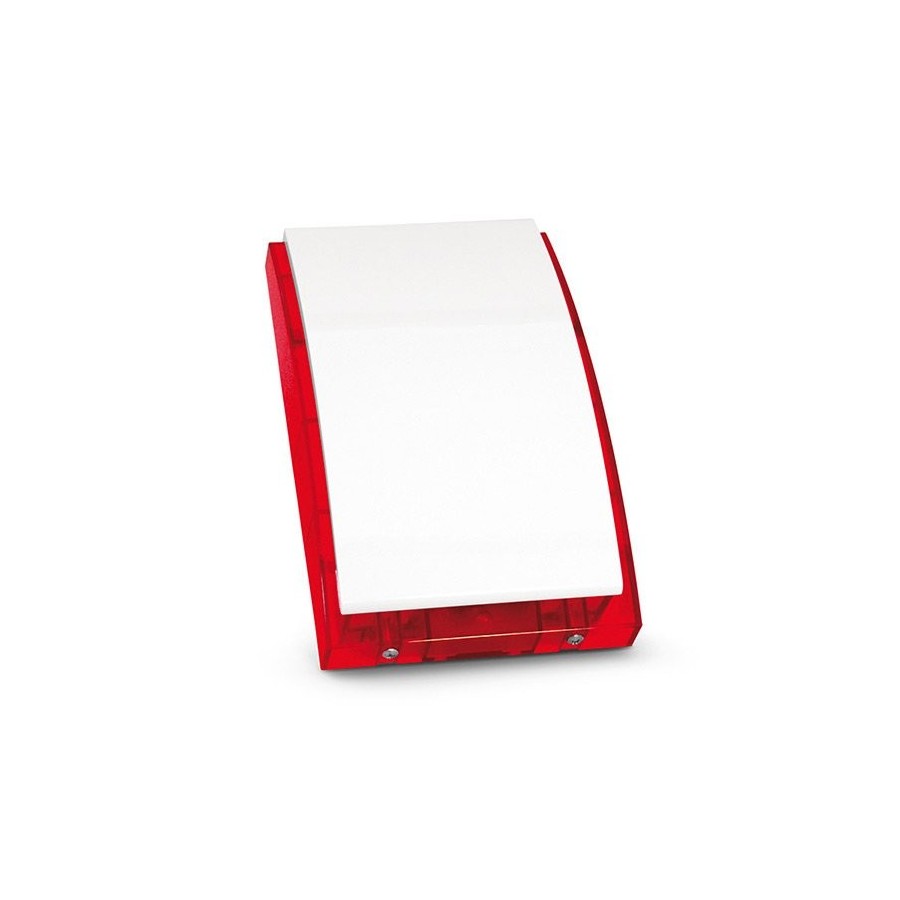 Satel sp-4001 r sirena con cable exterior rojo, blanco