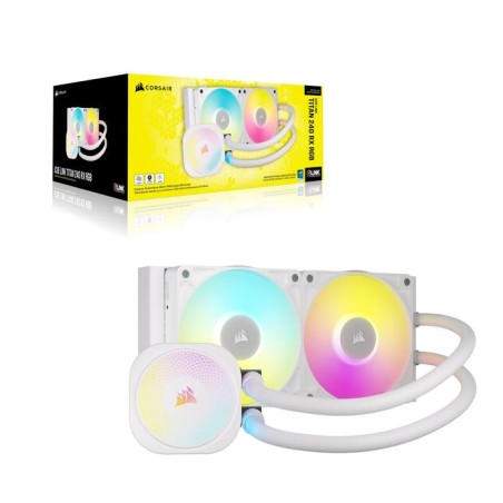 Refrigeración  corsair icue link titan 240 rx rgb por agua blanco cw-9061020-ww