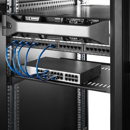 Startech paquete de 2 - bandejas 1u ventiladas para rack de 19 pulgadas - capacidad 20kg - 40cm/16" de profundidad
