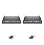 Startech paquete de 2 - bandejas 1u ventiladas para rack de 19 pulgadas - capacidad 20kg - 40cm/16" de profundidad