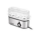 Mesko home ms 4485 cuecehuevos 3 huevos 210 w negro, plata, transparente