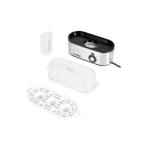Mesko home ms 4485 cuecehuevos 3 huevos 210 w negro, plata, transparente