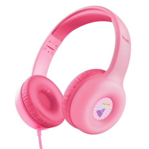Trust nouna auriculares alámbrico diadema llamadas/música rosa