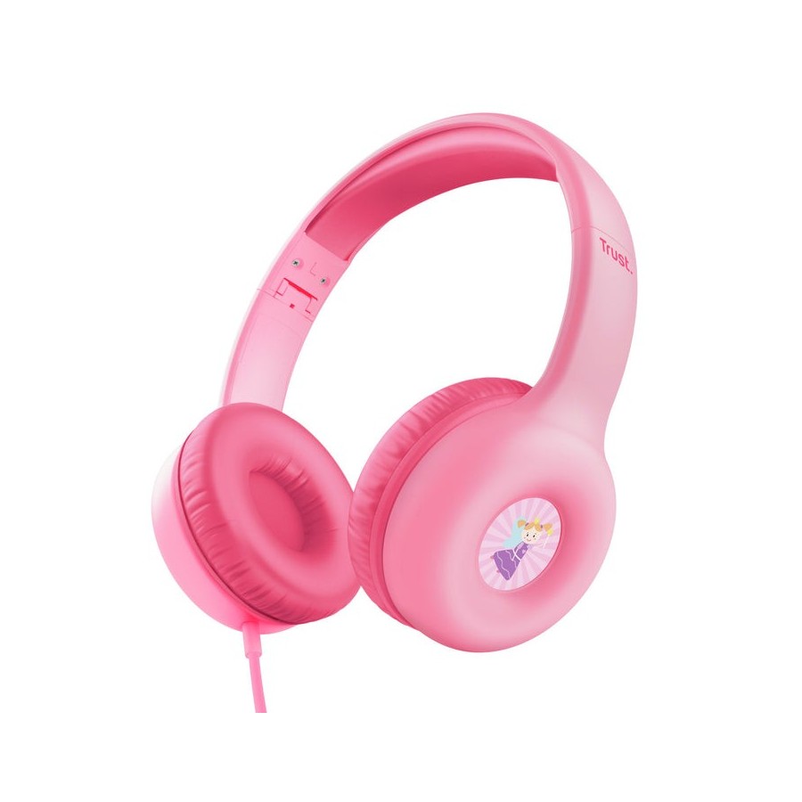 Trust nouna auriculares alámbrico diadema llamadas/música rosa