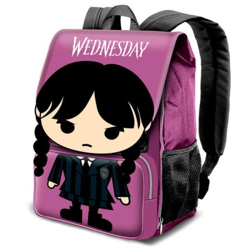 Mochila solapa chibi miercoles 45cm