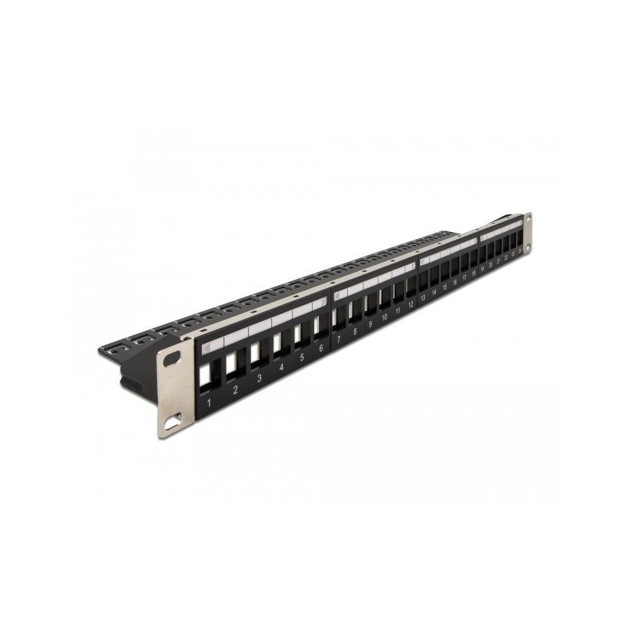 Delock 19"keymone patchpanel 24port negro