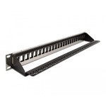 Delock 19"keymone patchpanel 24port negro