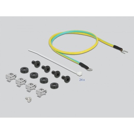 Delock 19"keymone patchpanel 24port negro