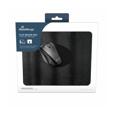 Mediarange mros253 alfombrilla para ratón negro 250x220x3mm