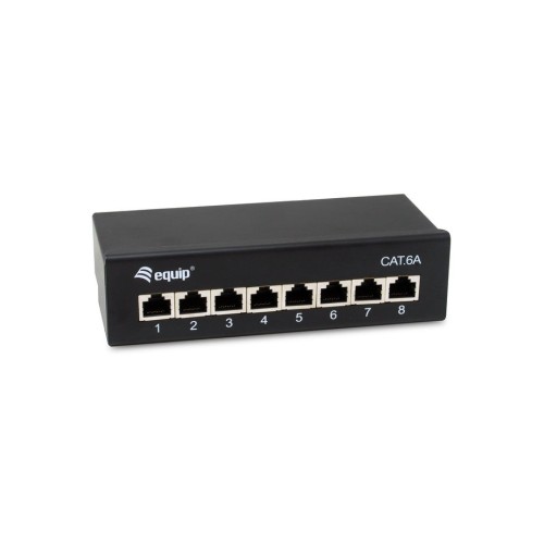 Equip patchpanel 8x rj45 cat6a ftp 1he premium negro