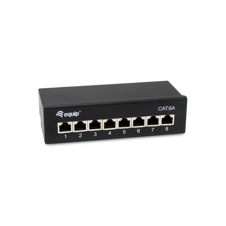 Equip patchpanel 8x rj45 cat6a ftp 1he premium negro