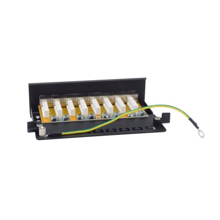 Equip patchpanel 8x rj45 cat6a ftp 1he premium negro