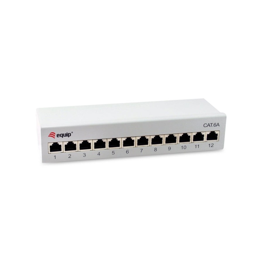 Equip patchpanel 12x rj45 cat6a ftp 1he premium gris claro