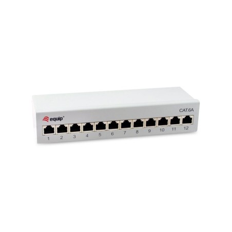 Equip patchpanel 12x rj45 cat6a ftp 1he premium gris claro