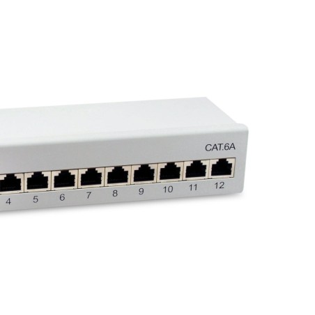 Equip patchpanel 12x rj45 cat6a ftp 1he premium gris claro