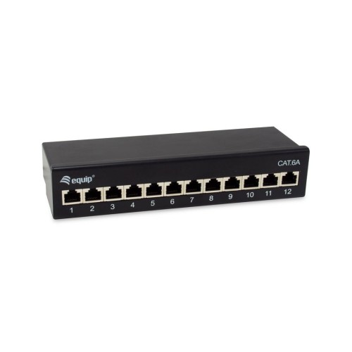 Equip patchpanel 12x rj45 cat6a ftp 1he premium negro
