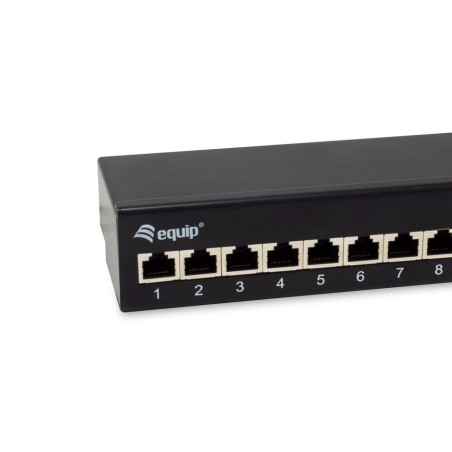 Equip patchpanel 12x rj45 cat6a ftp 1he premium negro