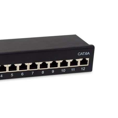 Equip patchpanel 12x rj45 cat6a ftp 1he premium negro