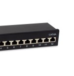 Equip patchpanel 12x rj45 cat6a ftp 1he premium negro