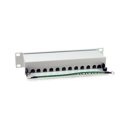 Equip patchpanel 12x rj45 cat6a 10" ftp 1he premium gris claro