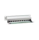 Equip patchpanel 12x rj45 cat6a 10" ftp 1he premium gris claro