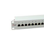 Equip patchpanel 12x rj45 cat6a 10" ftp 1he premium gris claro