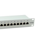 Equip patchpanel 12x rj45 cat6a 10" ftp 1he premium gris claro