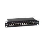 Equip patchpanel 12x rj45 cat6a 10" ftp 1he premium negro