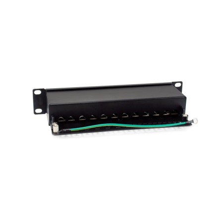 Equip patchpanel 12x rj45 cat6a 10" ftp 1he premium negro