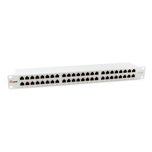 Equip patchpanel 48x rj45 cat6a 19" ftp 1he premium gris claro