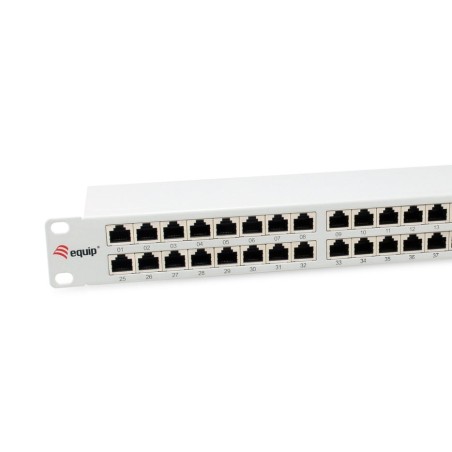 Equip patchpanel 48x rj45 cat6a 19" ftp 1he premium gris claro