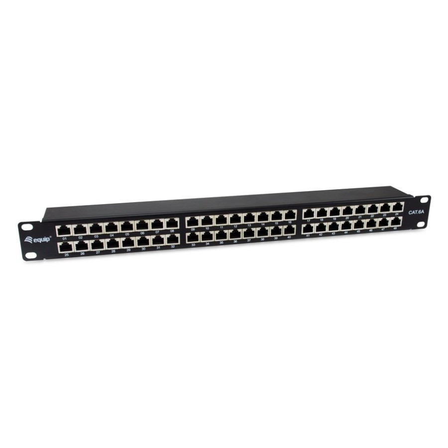 Equip patchpanel 48x rj45 cat6a 19" ftp 1he premium negro