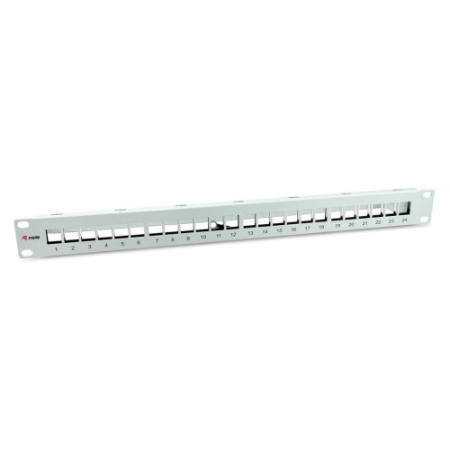 Equip patchpanel 24x cat6a 19" ftp 1he keymone montage ws